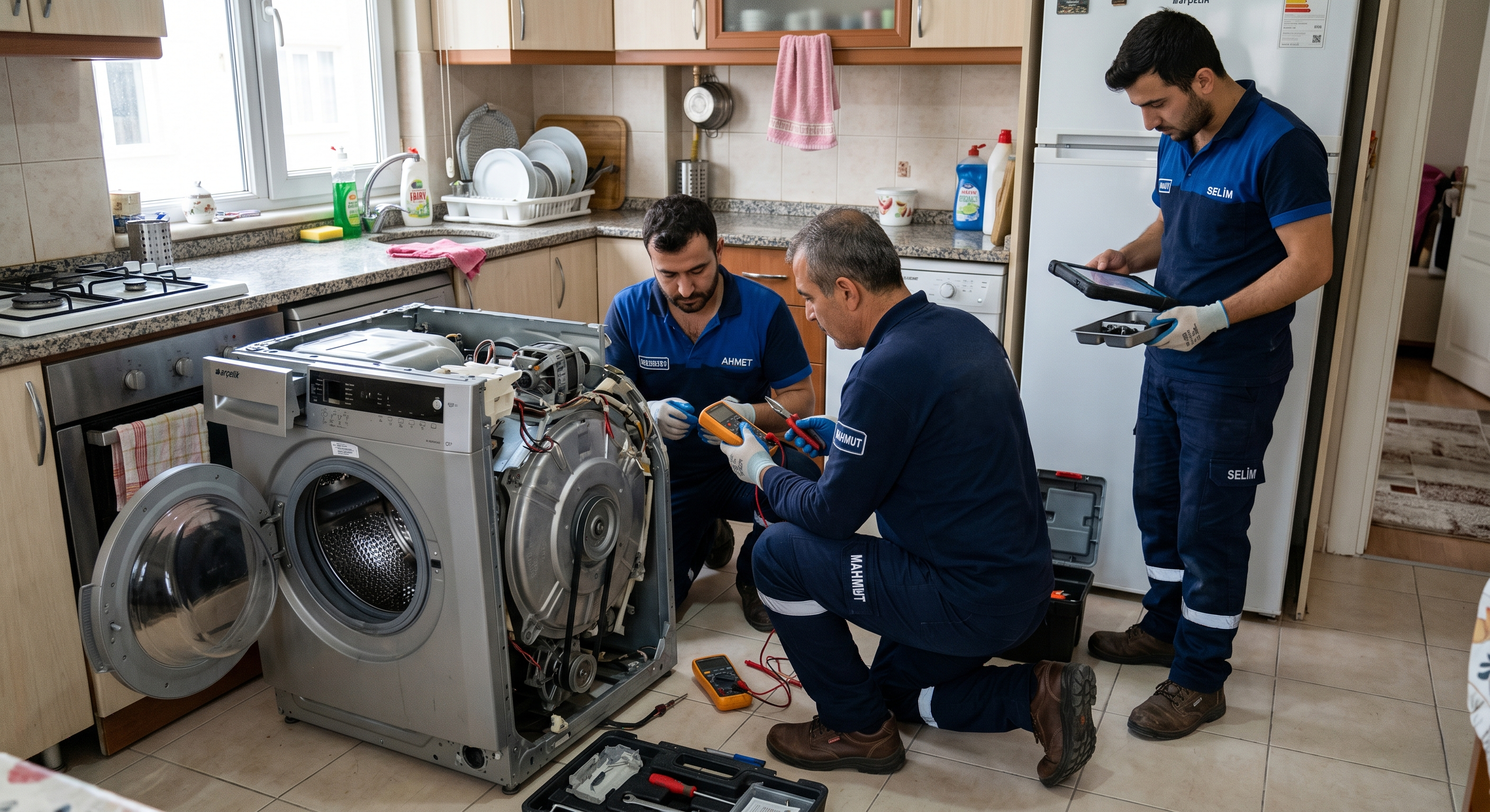 Ev Servisim ekibi çalışırken